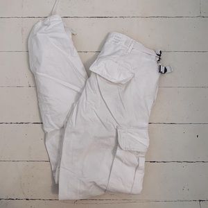 White cargo pants